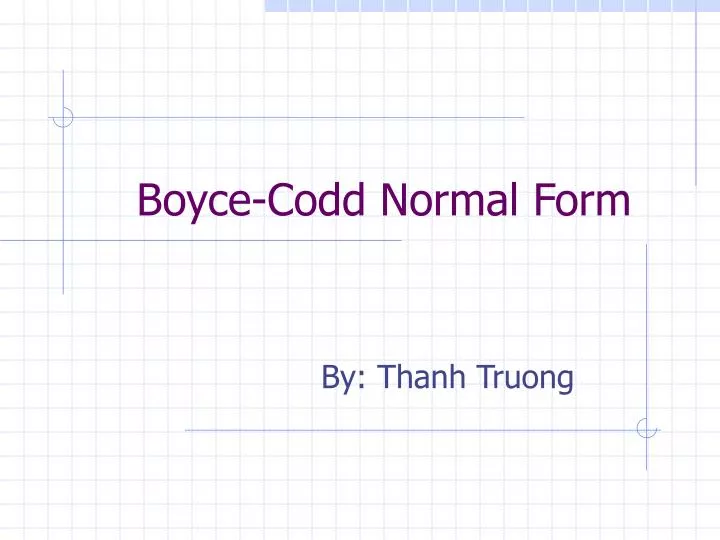 boyce codd normal form