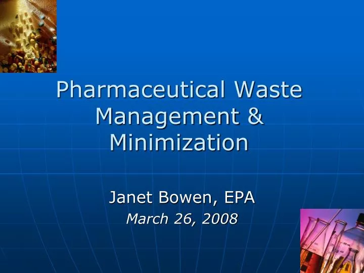 pharmaceutical waste management minimization