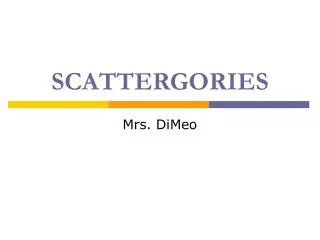 SCATTERGORIES