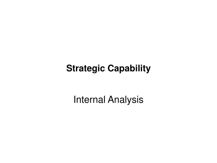 strategic capability