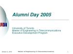 Alumni Day 2005 - slide 1