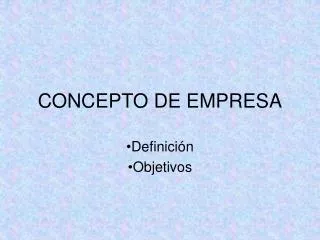 concepto de empresa