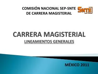 carrera magisterial lineamientos generales