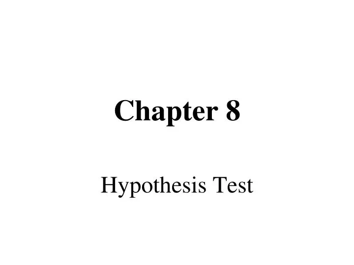 hypothesis test