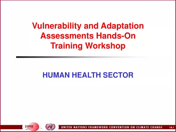 vulnerability and adaptation assessments hands on training workshop