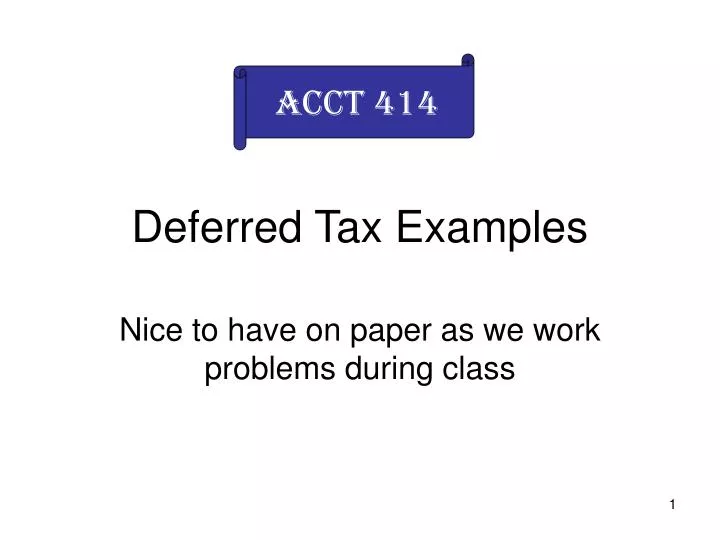 deferred tax examples