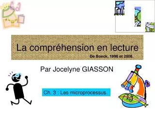 la compr hension en lecture