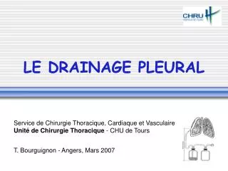 le drainage pleural