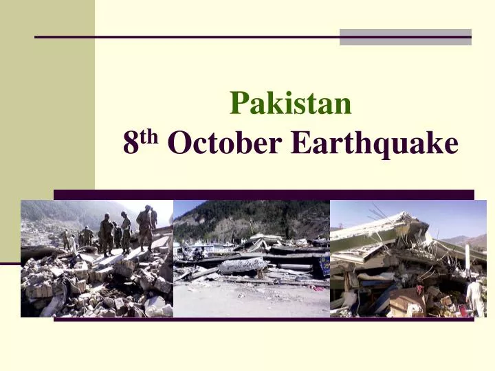 pakistan 8 th october earthquake