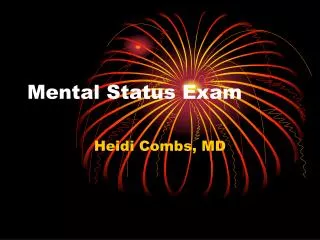 Mental Status Exam