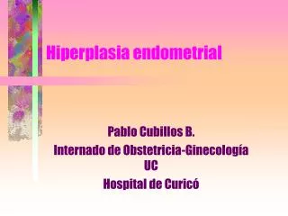 hiperplasia endometrial
