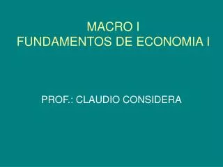 macro i fundamentos de economia i