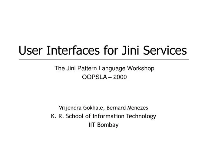 vrijendra gokhale bernard menezes k r school of information technology iit bombay