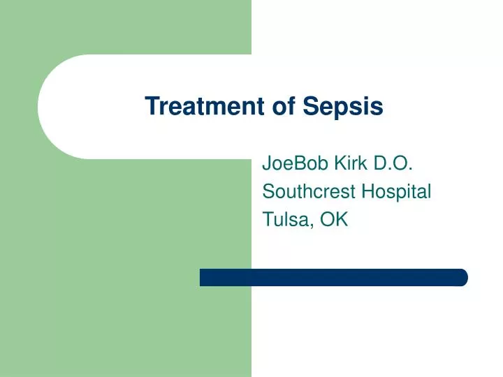 treatment of sepsis