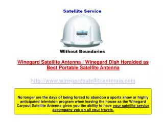 Winegard Portable Satellite Antenna