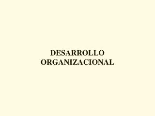 desarrollo organizacional