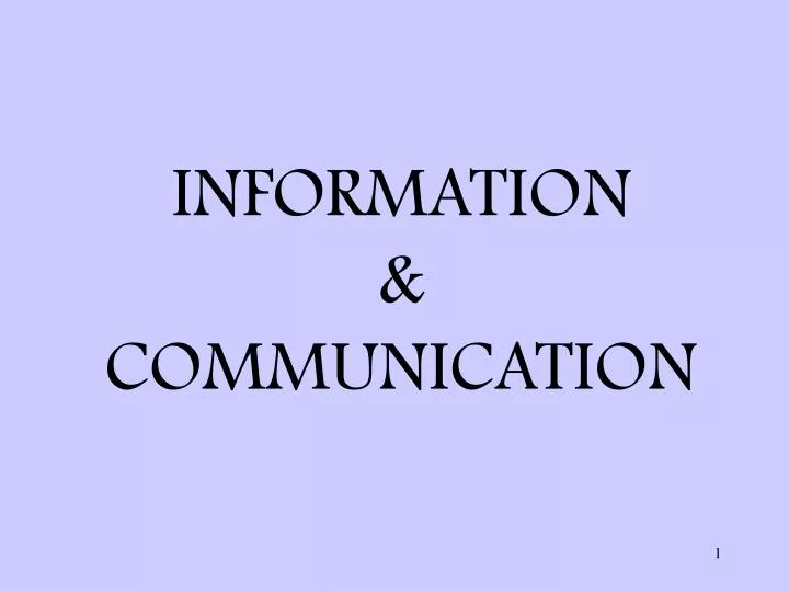 information communication
