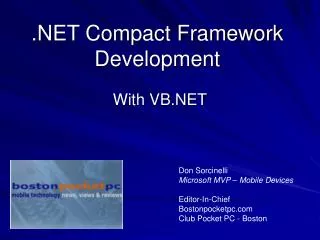 .NET Compact Framework Development
