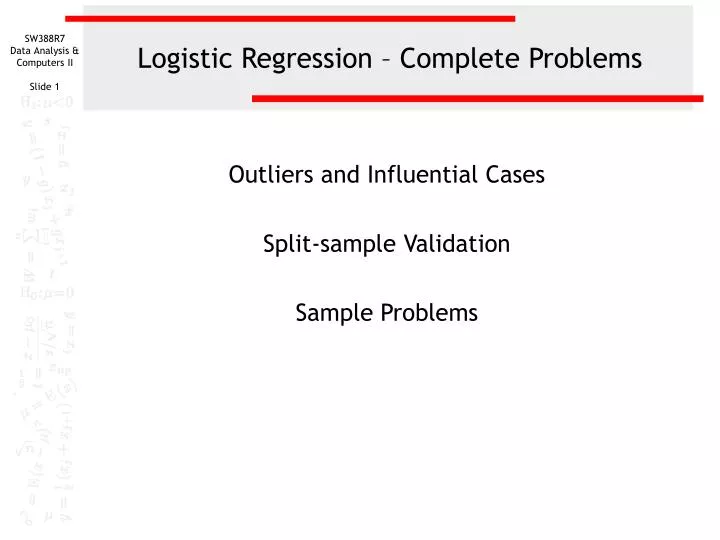 logistic regression complete problems