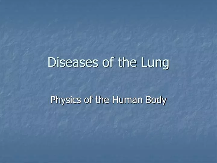 diseases of the lung