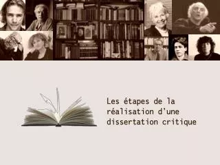 les tapes de la r alisation d une dissertation critique