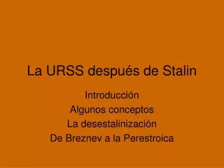 la urss despu s de stalin