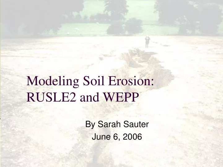 modeling soil erosion rusle2 and wepp