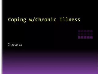 Coping w/Chronic Illness