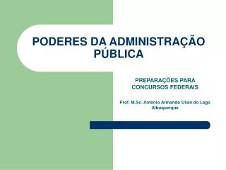 poderes da administra o p blica