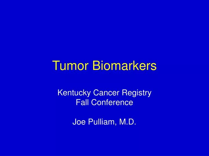 tumor biomarkers