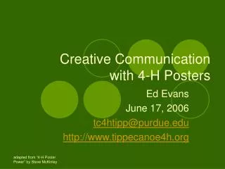 Creative Communication with 4-H Posters