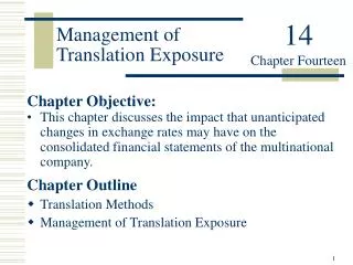 Management of Translation Exposure