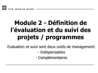 module 2 d finition de l valuation et du suivi des projets programmes