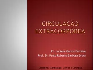 circula o extracorp rea