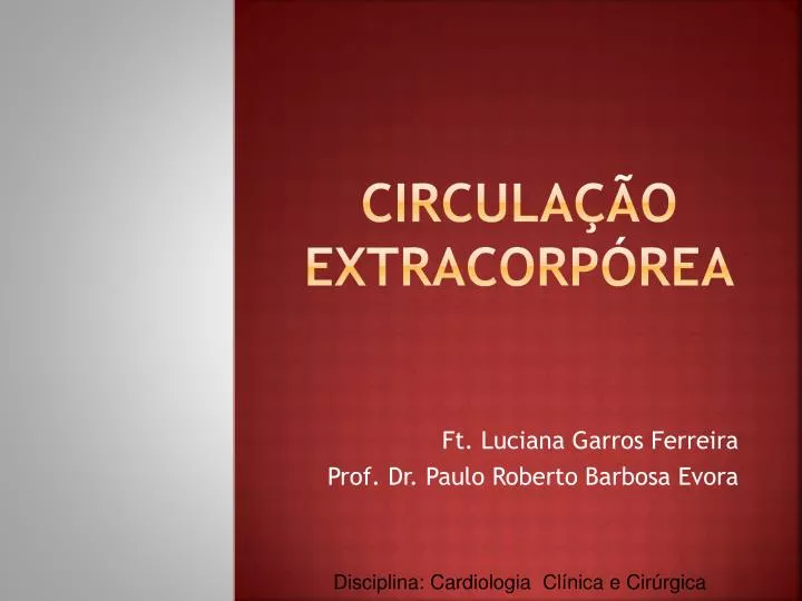 circula o extracorp rea