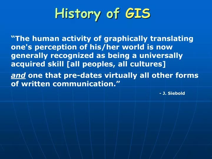 history of gis