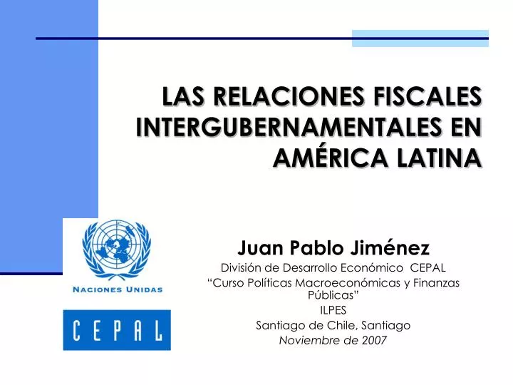las relaciones fiscales intergubernamentales en am rica latina