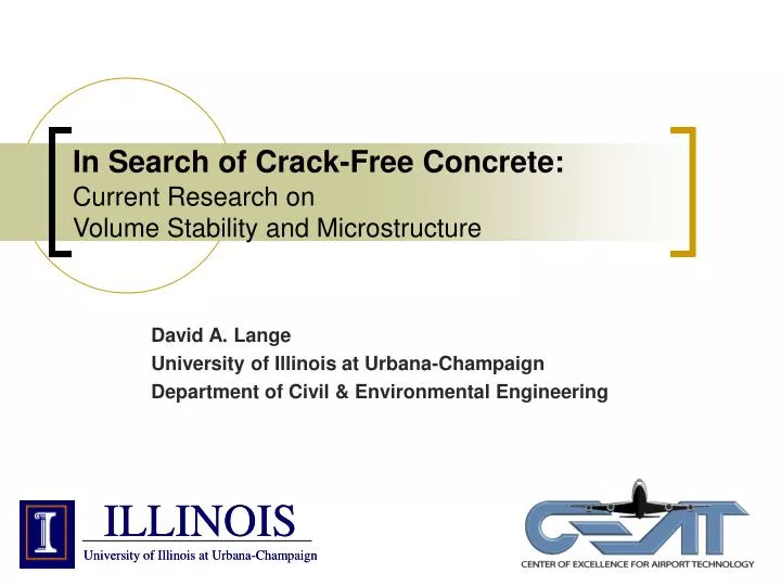 in search of crack free concrete current research on volume stability and microstructure