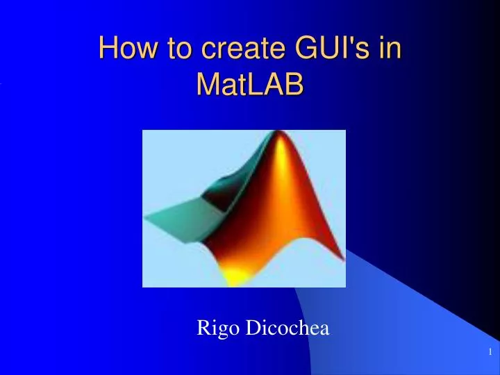 how to create gui s in matlab