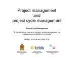 Project management and project cycle management - slide 1
