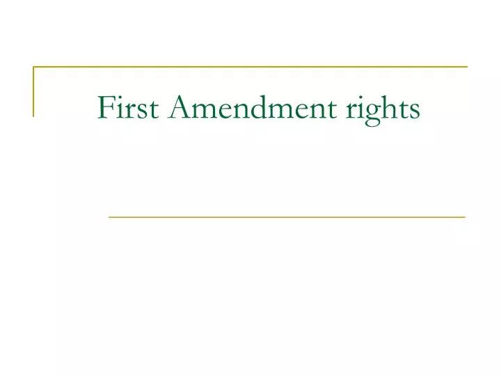 first amendment rights