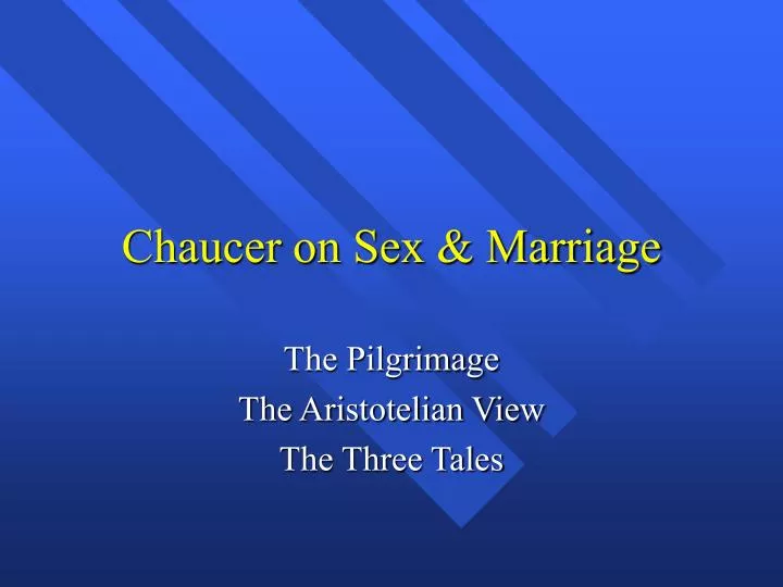 chaucer on sex marriage