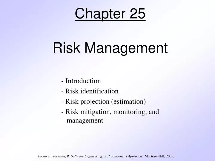 chapter 25 risk management