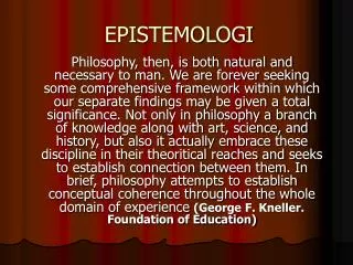 epistemologi