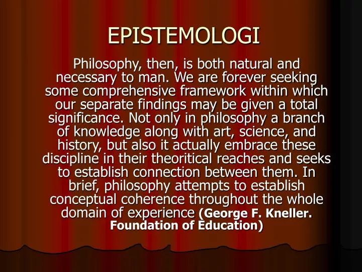 epistemologi
