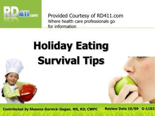 Holiday Eating Survival Tips