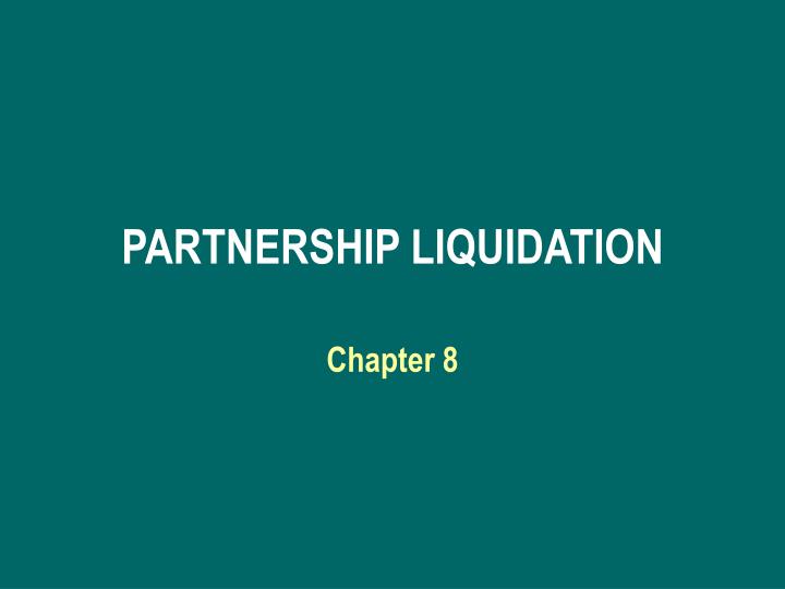 partnership liquidation