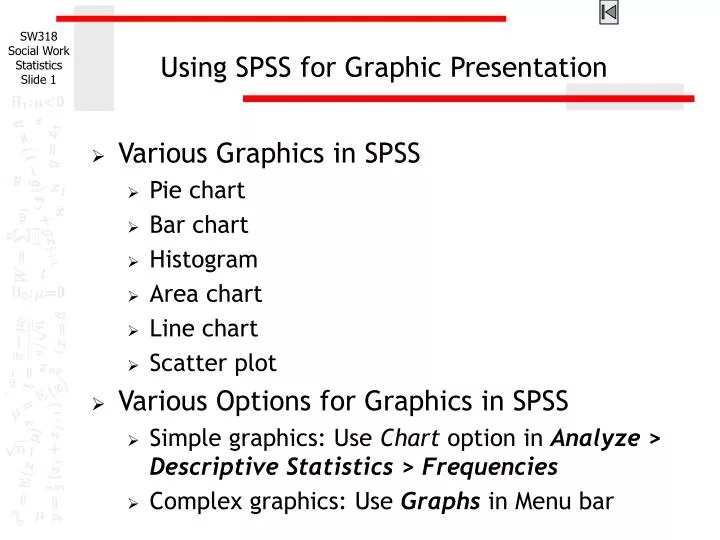 using spss for graphic presentation