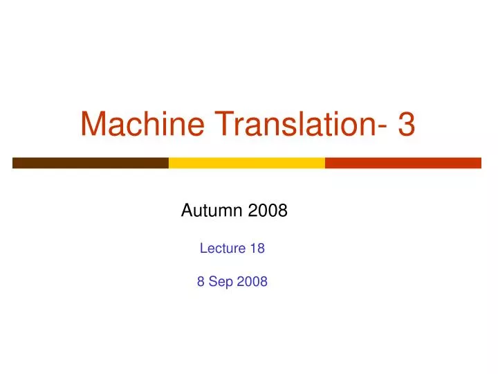 machine translation 3