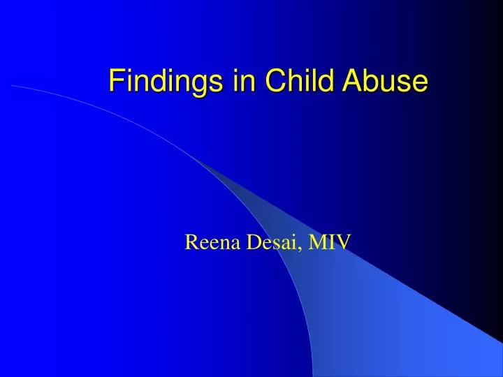 findings in child abuse